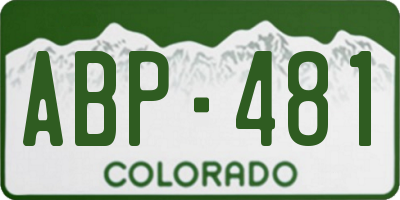 CO license plate ABP481
