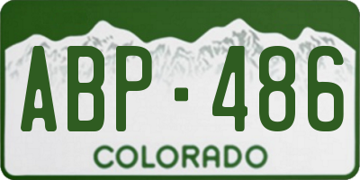 CO license plate ABP486