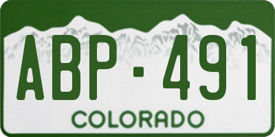 CO license plate ABP491