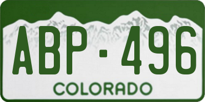 CO license plate ABP496