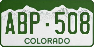CO license plate ABP508