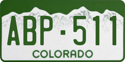 CO license plate ABP511