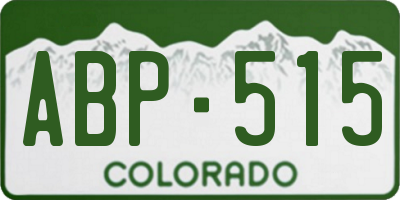 CO license plate ABP515
