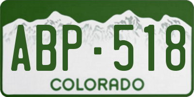 CO license plate ABP518