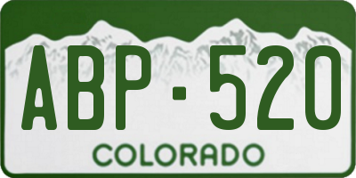 CO license plate ABP520