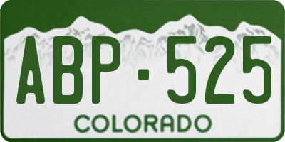 CO license plate ABP525