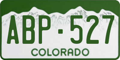 CO license plate ABP527
