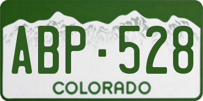 CO license plate ABP528