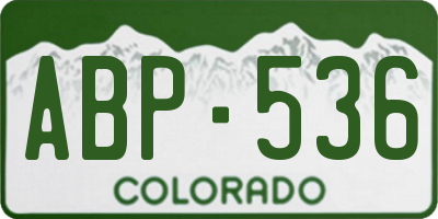 CO license plate ABP536
