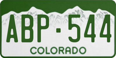 CO license plate ABP544