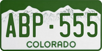 CO license plate ABP555