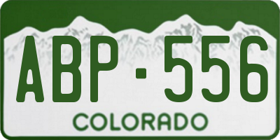 CO license plate ABP556