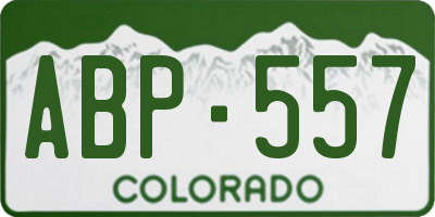 CO license plate ABP557