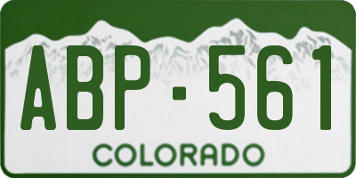 CO license plate ABP561