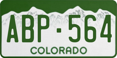 CO license plate ABP564