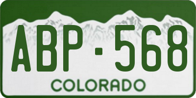 CO license plate ABP568