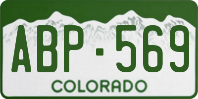 CO license plate ABP569