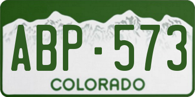CO license plate ABP573