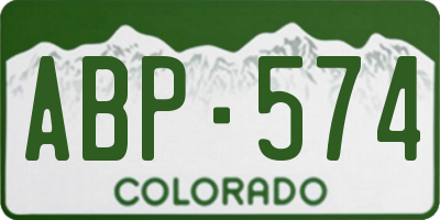 CO license plate ABP574