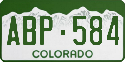 CO license plate ABP584