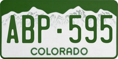 CO license plate ABP595