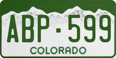 CO license plate ABP599