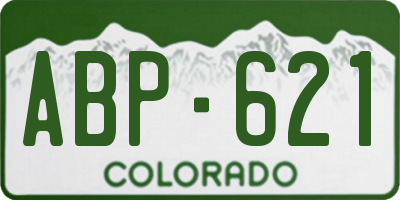 CO license plate ABP621