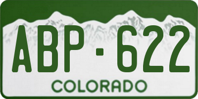 CO license plate ABP622