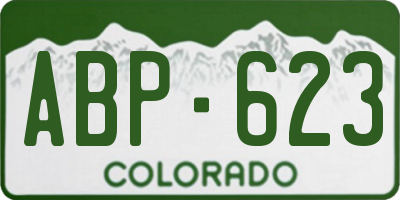 CO license plate ABP623