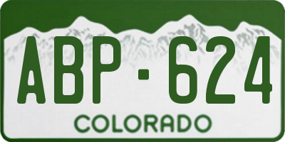 CO license plate ABP624