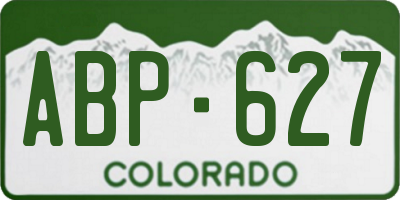 CO license plate ABP627