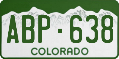 CO license plate ABP638