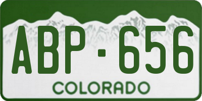 CO license plate ABP656
