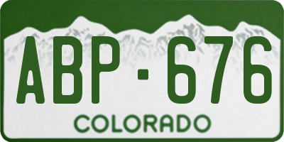 CO license plate ABP676