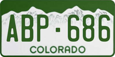 CO license plate ABP686