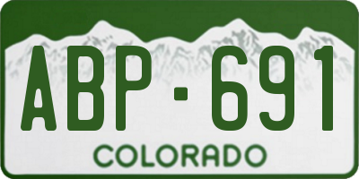 CO license plate ABP691