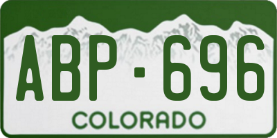 CO license plate ABP696