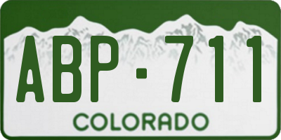 CO license plate ABP711