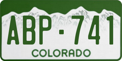 CO license plate ABP741