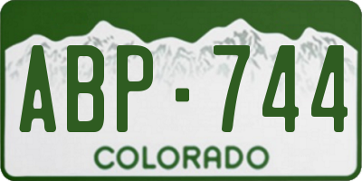 CO license plate ABP744