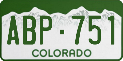 CO license plate ABP751