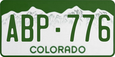 CO license plate ABP776