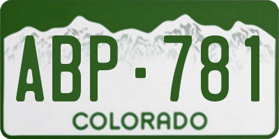 CO license plate ABP781