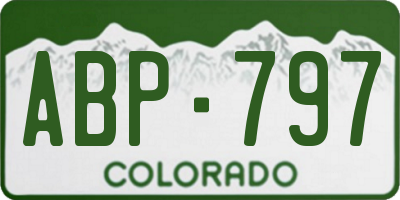 CO license plate ABP797