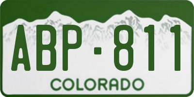 CO license plate ABP811