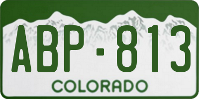 CO license plate ABP813