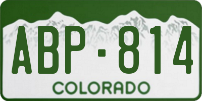 CO license plate ABP814