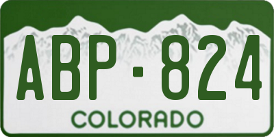 CO license plate ABP824