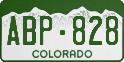 CO license plate ABP828