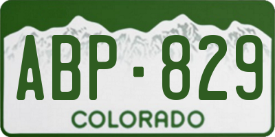 CO license plate ABP829
